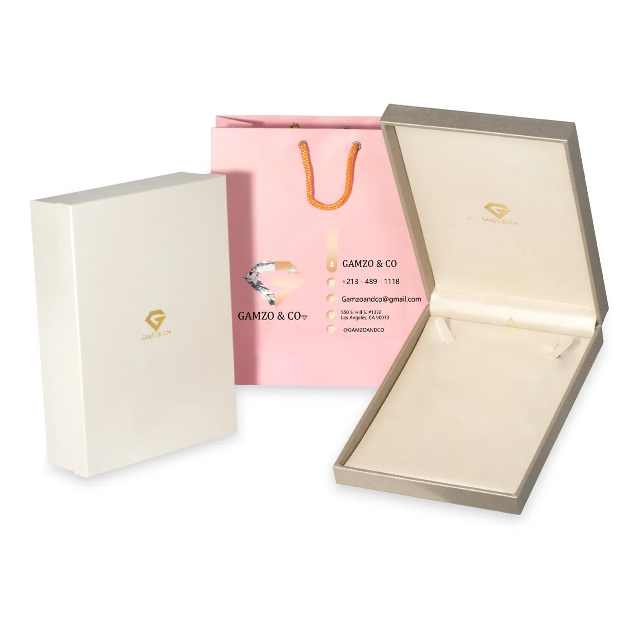 14k Gold Asscher Cut Diamond Pendant Necklace