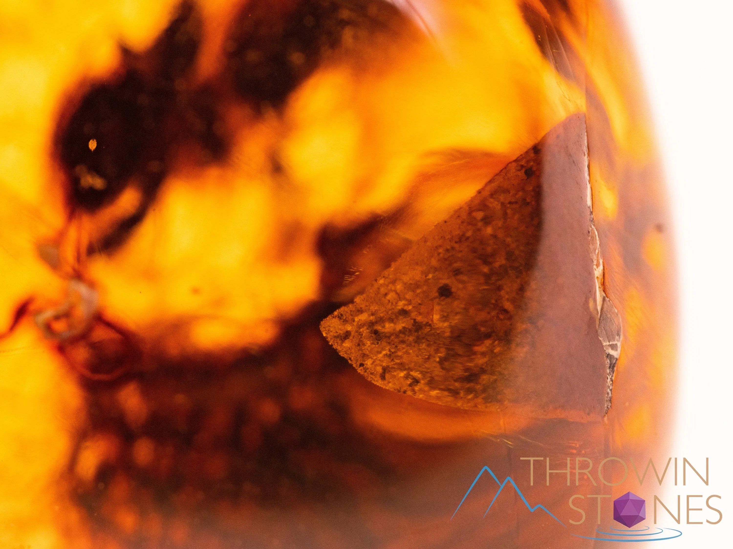 AMBER Stone - Insect Inclusion, Real Fossil - Tumbled Stones, Tumbled Crystals, Healing Crystals and Stones,  52730