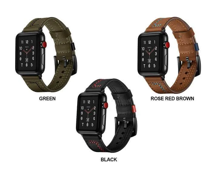 Apple Watch Band Strap Premium Leather Watchband Bracelet Series