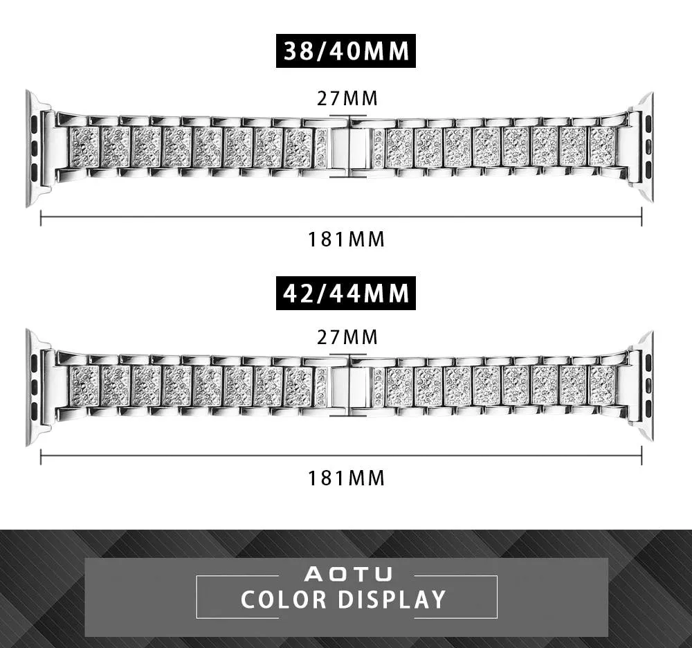 Apple Watch Bling Band, Women Diamond Rhinestone Bracelet