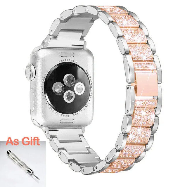 Apple Watch Bling Band, Women Diamond Rhinestone Bracelet