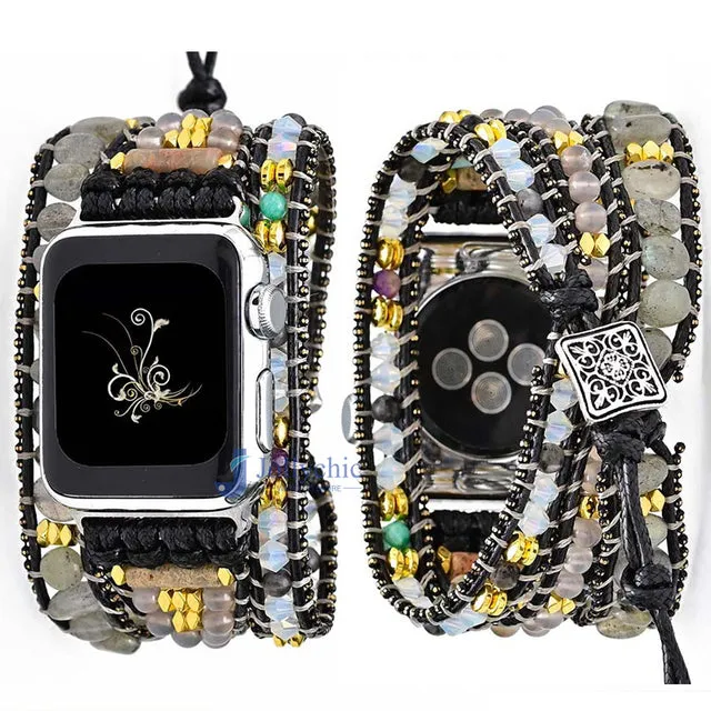Handmade Bohemian crystal vintage bead Band For Apple Watch Ultra 8 7