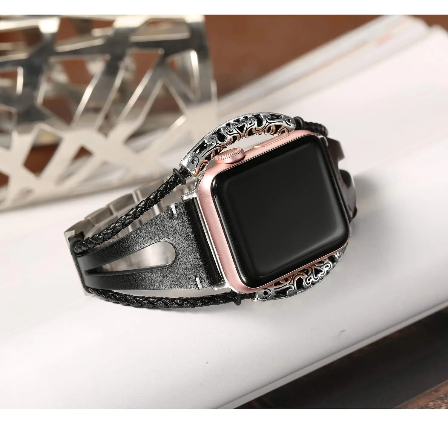 Handmade Natural Premium Leather Loop Strap For Watchband Series 7 6 5