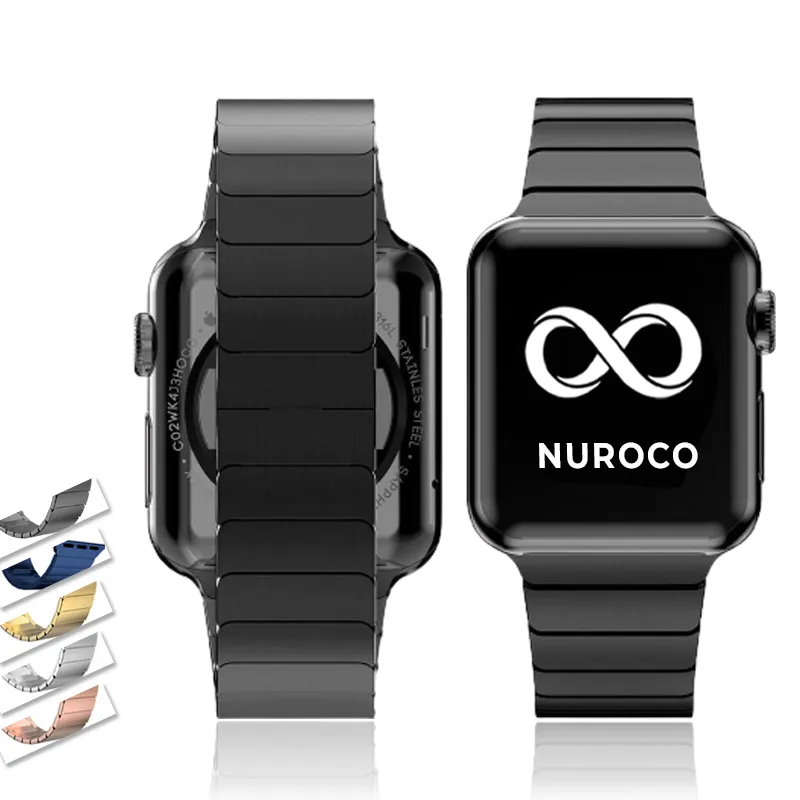 Luxury Stainless Steel Link Bracelet Minimal Band w/ Adapters