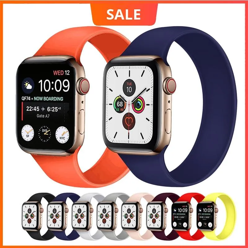 Solo Strap Series 7 6 5 Elastic Belt Silicone Loop Bracelet Wristband