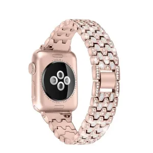 Women Diamond Band For Apple Series 7 6 5 4 Glitter Metal Bracelet
