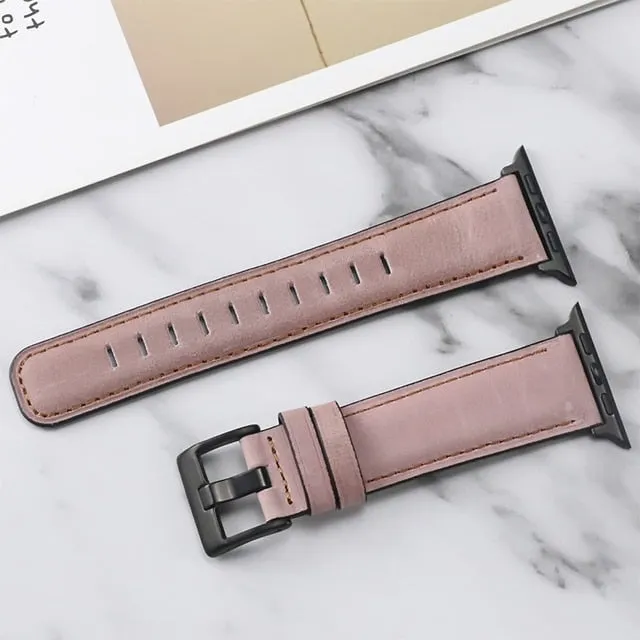 Wristband Belt Retro Premium Leather Watchband Bracelet Series 7 6 5 4